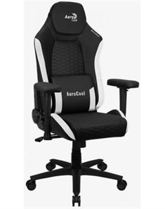 Кресло для геймеров CROWN Leatherette Black White чёрный белый Aerocool