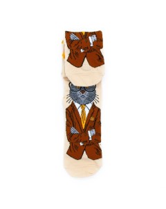 Носки Кот в пиджаке бежевый мужские р 27 Master socks