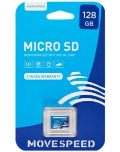 Карта памяти MicroSDXC 128GB YS T300 128GB FT300 Class 10 UHS I U3 без адаптера Move speed