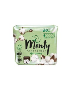 Прокладки женские Pantyliner ежедневные 20 шт MNT80118 Monty