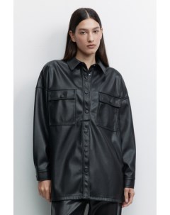 Рубашка oversize из экокожи с бахромой на спине Befree