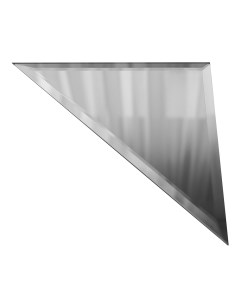 Плитка зеркальная треугольная 150х150х4 мм серебряная с фацетом Дом стекольных технологий