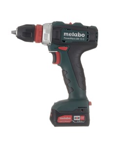 Дрель шуруповерт аккумуляторная PowerMaxx BS 12 Q 601037500 12В 2х2Ач Li Ion Metabo