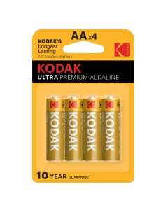 Батарейка Ultra Digital АА пальчиковая LR6 1 5 В 4 шт Б0005248 Kodak