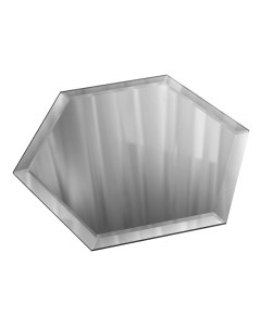 Плитка зеркальная шестигранная 200х173х4 мм Соты серебряная с фацетом Дом стекольных технологий