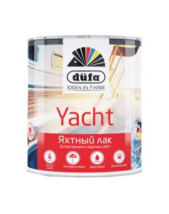 Лак алкидно уретановый яхтный Yacht бесцветный 0 75 л полуматовый Dufa