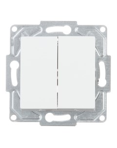 Выключатель Eqona 16401100 250103 двухклавишный скрытая установка белый IP20 Gunsan