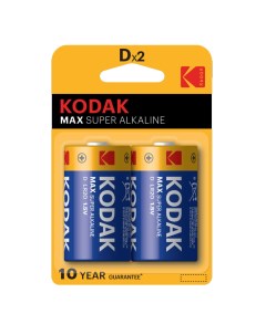 Батарейка Мax D 1 5 В 2 шт Б0005129 Kodak