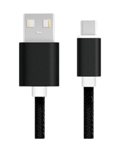 Дата кабель CE 441B USB Type C 1м оплетка экокожа черный Akai