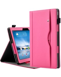 Чехол для Lenovo Tab M10 с визитницей и держателем для руки розовый Mypads