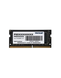 Оперативная память Patriot Signature 4Gb DDR4 2666MHz SO DIMM PSD44G266681S Patriot memory