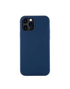 Чехол защитный MagSafe для iPhone 12 Pro Max силикон синий Ubear