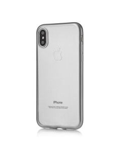 Чехол для iPhone X Xs полупрозрачный силикон с рамкой Ubear