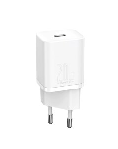 Сетевое зарядное устройство Super Si Quick Charger 1C 20W EU Sets White Baseus