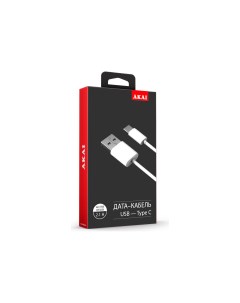 Дата кабель CE 465W USB Type C TPE белый Akai