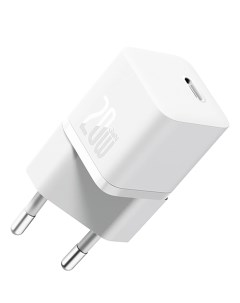 Сетевое зарядное устройство GaN5 1C 20W 1xUSB Type C 3 А Белый Baseus