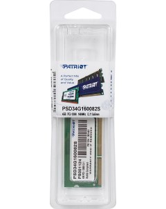 Оперативная память Patriot 4Gb DDR III 1600MHz SO DIMM PSD34G16002S Patriot memory