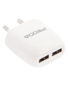 Сетевое зарядное устройство Wall Charger RP U21 2 USB 2 1 A white Proda