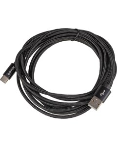 Кабель USB Type C m USB m 3м в оплетке 2 4A черный Behpex