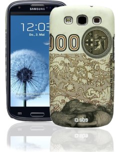 Чехол для Samsung Galaxy S3 оранжевый зеленый с рисунком Money Sbs