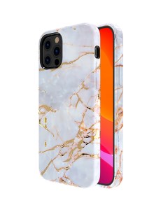 Чехол Marble для iPhone 12 12 Pro Белый Kingxbar 12 12Pro Marble Series White Pqy