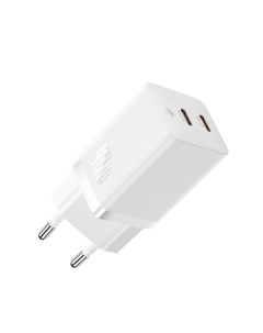 Сетевое зарядное устройство CCGP180102 отсутствует 2xUSB Type C 3 А белый Baseus