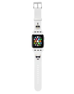 Ремешок для Apple watch 45 44 42 mm white Karl lagerfeld
