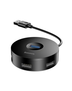 Адаптер round box USB HUB adapter Black Baseus