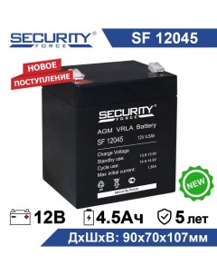 Аккумулятор для ИБП SF 12045 4 5 А ч 12 В SF 12045 Security force