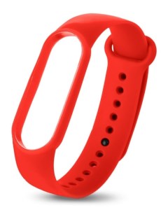 Ремешок силиконовый для фитнес браслета Xiaomi Mi Band 3 4 красный Aks-guard