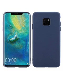 Чехол накладка для Huawei Mate 20 силикон искусственная кожа синий Creative case