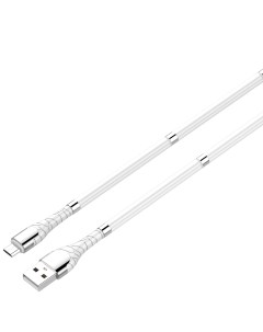 LS511 USB кабель Micro 1m 2 4A медь 86 жил Магнитная оплетка White Ldnio