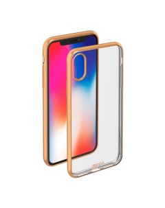 Чехол Gel Plus Case матовый для Apple iPhone X Gold Deppa