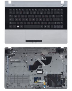 Клавиатура для ноутбука Samsung RV420 серая топ панель Оем