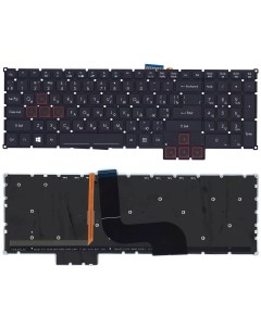 Клавиатура для ноутбука Acer Predator 15 G9 591 черная с подсветкой Оем