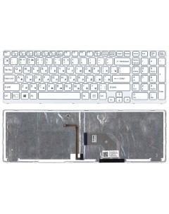 Клавиатура для ноутбука Sony Vaio SVE17 белая рамка с подсветкой Оем