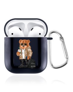 Чехол для Apple AirPods Tony Style в очках черный Musthavecase