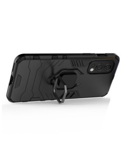 Противоударный чехол с кольцом Panther Case для OnePlus Nord 2 5G черный Black panther