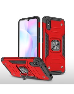 Противоударный чехол Legion Case для Xiaomi Redmi 9A красный Black panther