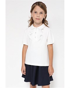Хлопковая блуза с коротким рукавом Gioco