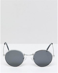 Круглые солнцезащитные очки в серебристой оправе inspired Reclaimed vintage