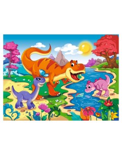 Пазл рамка Мир динозавров 5 П15 7537 Рыжий кот