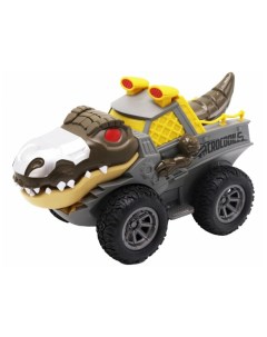 Машинка Скоростной крокодил инерционная коричневая Funky toys