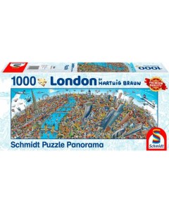Пазл панорама Хартвиг Браун Панорама города Лондон 1000 элементов Schmidt's