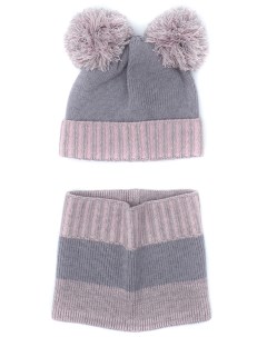 Комплект шапка и шарф снуд для девочки AG221 A707 110 Розовый 54 Me&we