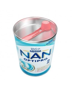 Смесь Nan 2 Optipro молочная с бифидобактериями с 6 месяцев бзмж 800 г Nestle