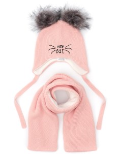 Комплект шапка и шарф для девочки KG221 A702 109 Розовый 46 48 Me&we