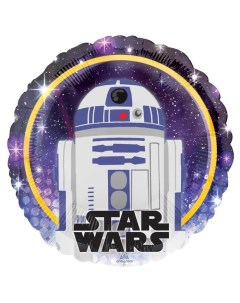 Шар фольгированный 18 Звёздные войны Дроид R2 D2 круг Anagram