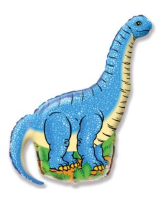 Шар FLEX METAL воздушный фигура Динозавр голубой 16 х 11 1 шт Flexmetal