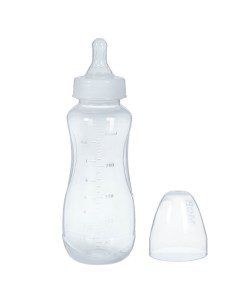 Бутылочка для кормления детская приталенная 250 мл от 0 мес белый 2969738 Mum&baby